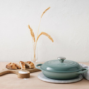 Le Creuset Signature Sea Salt Cast Iron Shallow Casserole 26cm